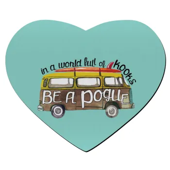 Outerbanks Pogue Life, Mousepad heart 23x20cm
