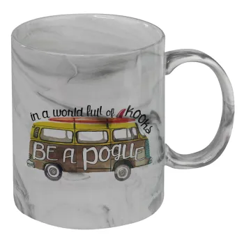 Outerbanks Pogue Life, Mug ceramic marble style, 330ml