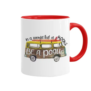 Outerbanks Pogue Life, Mug colored red, ceramic, 330ml