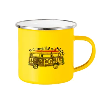 Outerbanks Pogue Life, Κούπα Μεταλλική εμαγιέ Κίτρινη 360ml