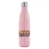 Metal mug thermos Pink Iridiscent (Stainless steel), double wall, 500ml