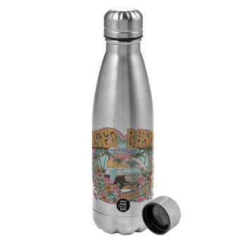 Outerbanks paradise on earth, Metallic water bottle, stainless steel, 750ml
