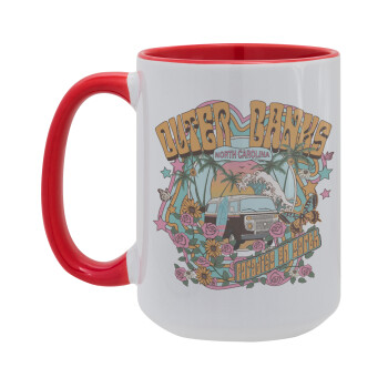Outerbanks paradise on earth, Κούπα Mega 15oz, κεραμική Κόκκινη, 450ml