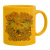 Ceramic coffee mug yellow, 330ml