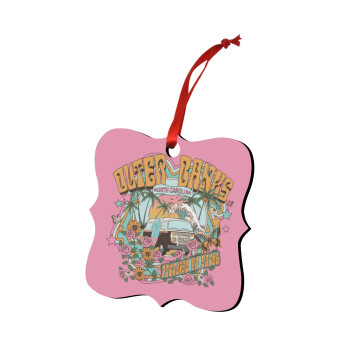 Outerbanks paradise on earth, Christmas ornament polygon wooden 7.5cm