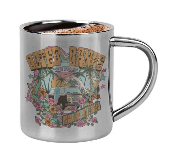 Outerbanks paradise on earth — Double-wall metal cup for espresso (220ml)