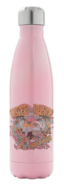 Outerbanks paradise on earth — Metal mug thermos Pink Iridiscent (Stainless steel), double wall, 500ml