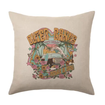 Outerbanks paradise on earth, Μαξιλάρι καναπέ ΛΙΝΟ 40x40cm περιέχεται το  γέμισμα
