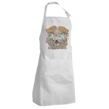 Outerbanks paradise on earth, Adult Chef Apron (with sliders and 2 pockets)