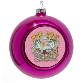 Outerbanks paradise on earth, Purple Christmas tree ornament bauble 8cm