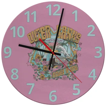 Outerbanks paradise on earth, Ρολόι τοίχου γυάλινο (30cm)