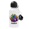 Rainbow friends, Metal water bottle, White, aluminum 500ml