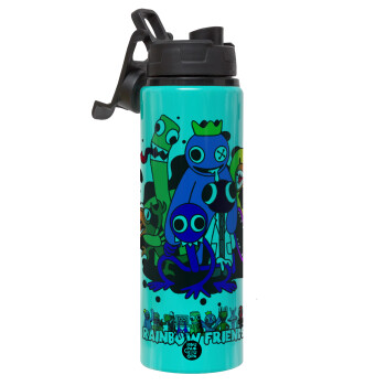 Rainbow friends, Metallic water bottle with safety lid, 850ml aluminum