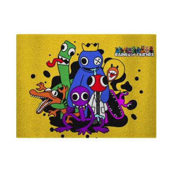 Rainbow friends, Επιφάνεια κοπής γυάλινη (38x28cm)