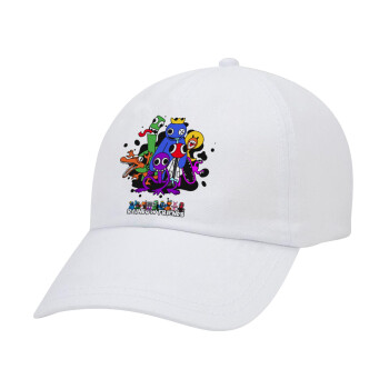 Rainbow friends, Καπέλο Baseball Λευκό (5-φύλλο, unisex)