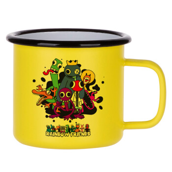 Rainbow friends, Metallic enamel MATT Yellow cup 360ml