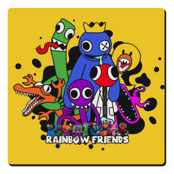 Rainbow friends, Τετράγωνο μαγνητάκι ξύλινο 6x6cm