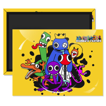 Rainbow friends, Ορθογώνιο μαγνητάκι ψυγείου διάστασης 9x6cm