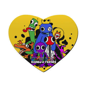 Rainbow friends, Mousepad heart 23x20cm