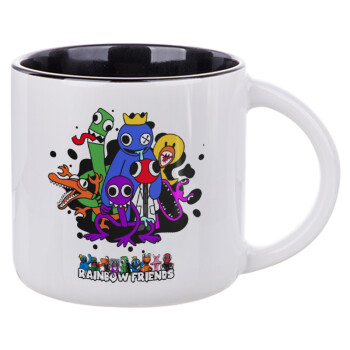 Rainbow friends, Κούπα κεραμική 400ml Λευκή/Μαύρη