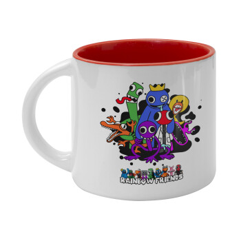 Rainbow friends, Κούπα κεραμική 400ml Λευκή/Κόκκινη