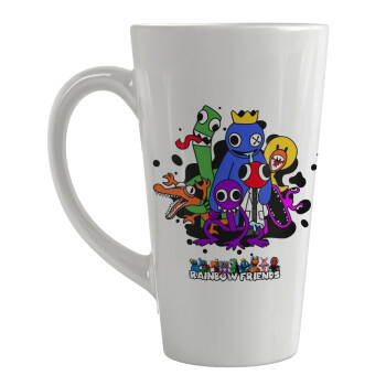 Rainbow friends, Κούπα κωνική Latte Μεγάλη, κεραμική, 450ml