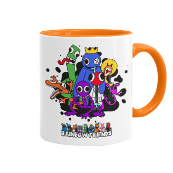 Rainbow friends, Mug colored orange, ceramic, 330ml
