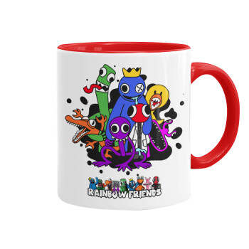 Rainbow friends, Mug colored red, ceramic, 330ml
