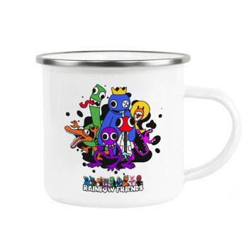 Rainbow friends, Metallic enamel cup white 360ml