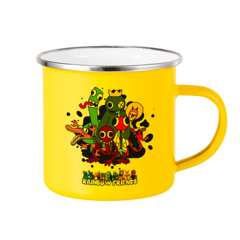 Rainbow friends, Yellow Enamel Metallic Cup 360ml
