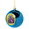 Blue Christmas tree ball ornament 8cm