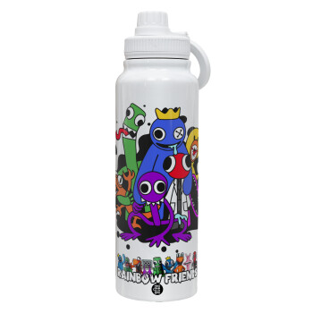 Rainbow friends, 1L Stainless Steel Thermal Bottle with Phone Holder & Double Wall Insulation