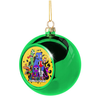 Rainbow friends, Χριστουγεννιάτικη μπάλα δένδρου Πράσινη 8cm