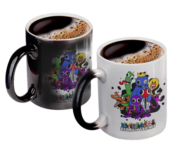 Rainbow friends — Κούπα Μαγική, κεραμική, 330ml που αλλάζει χρώμα με το ζεστό ρόφημα