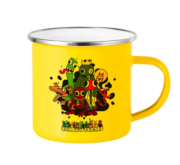 Rainbow friends — Κούπα Μεταλλική εμαγιέ Κίτρινη 360ml