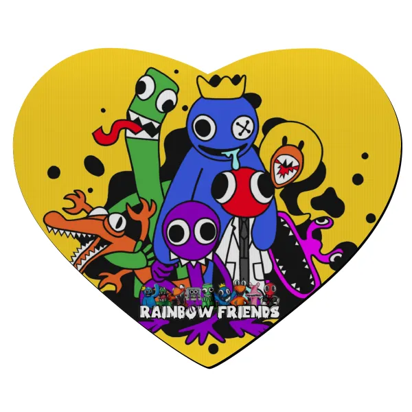 Rainbow friends — Mousepad heart 23x20cm