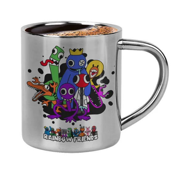 Rainbow friends — Κουπάκι μεταλλικό διπλού τοιχώματος για espresso (220ml)