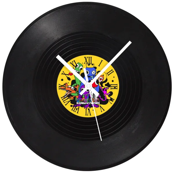 Rainbow friends — Vinyl record wall clock (30cm)