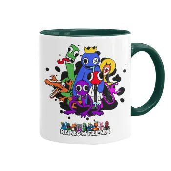 Rainbow friends, Mug colored green, ceramic, 330ml