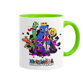 Rainbow friends, Mug colored light green, ceramic, 330ml