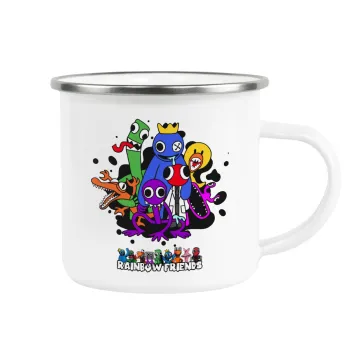 Rainbow friends, Metallic enamel cup white 360ml