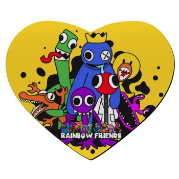 Rainbow friends, Mousepad heart 23x20cm