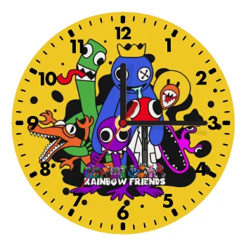 Rainbow friends, Ρολόι τοίχου ξύλινο (20cm)