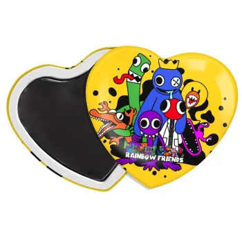 Rainbow friends, Μαγνητάκι καρδιά (57x52mm)