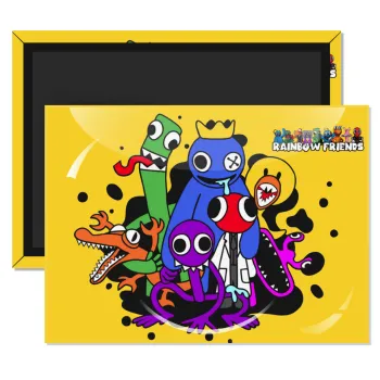 Rainbow friends, Ορθογώνιο μαγνητάκι ψυγείου διάστασης 9x6cm