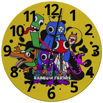Rainbow friends, Ρολόι τοίχου γυάλινο (30cm)