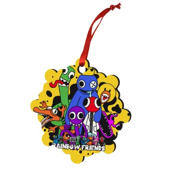 Rainbow friends, Στολίδι Χριστουγεννιάτικο στολίδι snowflake ξύλινο 7.5cm