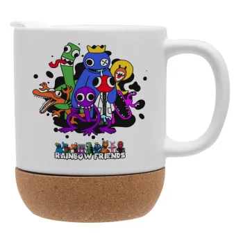 Rainbow friends, Κούπα, κεραμική με βάση φελού και καπάκι (ΜΑΤ), 330ml