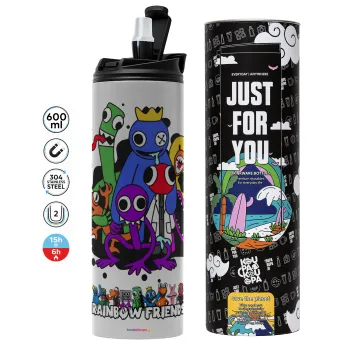 Rainbow friends, Tumbler stainless steel GREY 600ml
