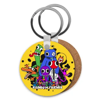 Rainbow friends, Μπρελόκ Ξύλινο στρογγυλό MDF Φ5cm